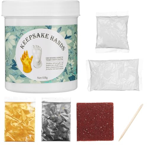 TOYANDONA Erinnerungs Handabdruck Satz für Babys mit 3d Hand und Fußabdruck aus Ungiftigem Ton und Pe Material Geschenk zur Babyparty und Willkommensfeier