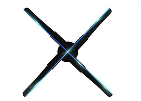 XAoSCd Ventilatore Olografico 3D Il Nuovo Proiettore Olografico 3D WiFi con Archiviazione Integrata da 8 GB, Proiettore Olografico Natalizio con Proiezione Pubblicitaria Le,