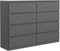 meble masztalerz Kommode mit 8 Schubladen 120 cm, Sideboard Wohnzimmer, Kommode Schlafzimmer H: 101,5 cm, B: 120 cm, T: 39 cm,Kommode mit Schubladen, Schubladenschrank (Anthrazit)