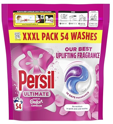 Persil Ultimate Touch of Comfort Washing Capsules fragrant and clean laundry for 14 days of our best uplifting fragrance 54 washes