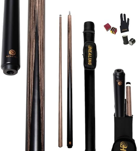 OKHEALING - Taco de billar compuesto de fibra de carbono de alta tecnología, taco de billar de 56 pulgadas con virola de 12 mm, junta de 8 puntos, estructura de 1/2, control mejorado y baja desviación