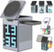 3-in-1 Bluetooth Speaker & Charging Station, 6-in-1 Wireless Charger with Bluetooth Speaker & Alarm Clock, Compact Multifunctional Magnetic Wireless Charging Station with Dynamic Pixel Display(Grey)