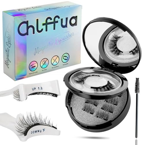 Faux Cils Magnetique Naturel Cils Magnetique avec Applicateur Faux Cils Aimantés 3D Sans Colle Magnetic Lashes Kit wthiout Eyeliner Faux Cils Magnétique Réutilisables Pour Gift, Date, Party