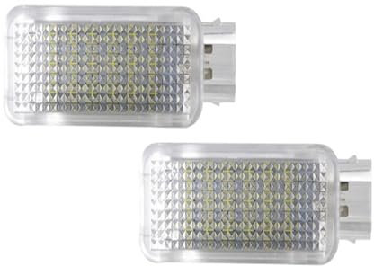 RFSHOP License Number Plate Lights For Skoda For Octavia Mk2 Mk3 For Fabia For Superb LED Trunk Interior Light Courtesy Door Footwell Lamp Car License Plate Lights(Red 2PCS)