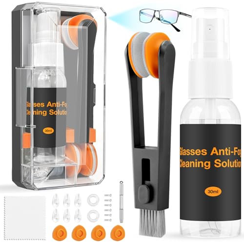 Ordilend Eyeglass Cleaner Glasses Cleaning Kit with Anti-Fog Lens Spray and Microfiber Cloth
