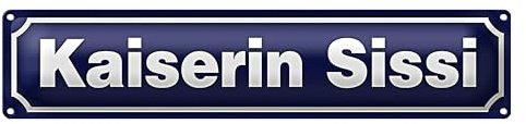 Kaiserin Sissi | Nostalgisches Blechschild | Dekoration | 10 x 46cm