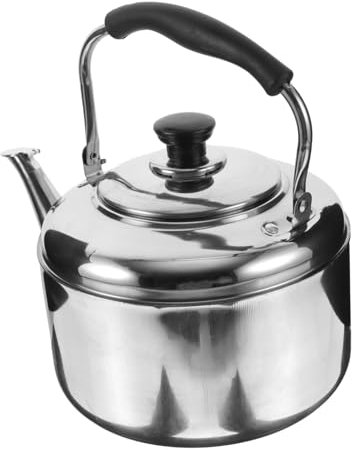 TOPBATHY 4L Stainless Steel Stove Top Kettle Household Tea Kettle Easy Pour Spout Hot Water Boiler for Induction Gas and Electric Hobs