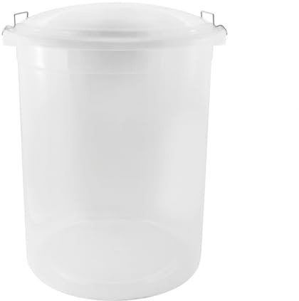 70L Clear Plastic Storage Box with Lid & Handle – Large Stackable Storage Container Bin – Durable Multipurpose Organizer Bucket for Home, Garage, Office, or Garden Use