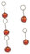 HEMOTON 5 Pièces Porte Clé Basketball Pendentif Forme de Ballon Accessoire de Décoration de Clé pour Toutes Occasions