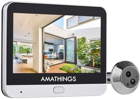 AMATHINGS Digitaler WLAN-Türspion, 10,9 cm HD-Monitor, 120° Weitwinkel, Bewegungsmelder, Nachtsicht-Türkamera ED-500 PH