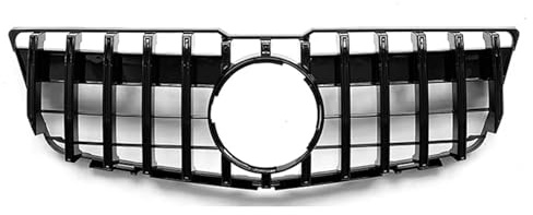 Front Kühlergrille Chrom Silber Für GTR Stil Front Racing Grille Für Benz Für GLK X204 2008-2012 GLK280 GLK300 GLK350 Stoßstange Gitter Kühlergrill(G-Chrome Black)