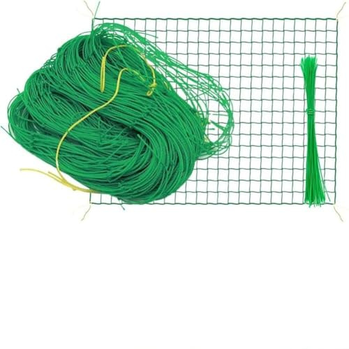 Gettimore Garten-Rankgitter für Kletterpflanzen, Nylon-Pflanzenstütznetz für Bohnen, Gurken, Tomaten und Obst, grünes Ranken-Trainingsnetz, 1,8 x 5,0 m