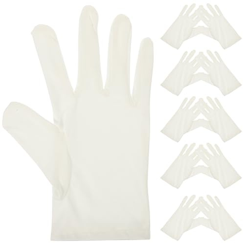 Levemolo Moufles en Microfibre Blancs Ultra Légers et Respirants pour Inspection de Bijoux, 6 Paires pour Travail sans Poussière et Manipulation Délicate en Bijouterie