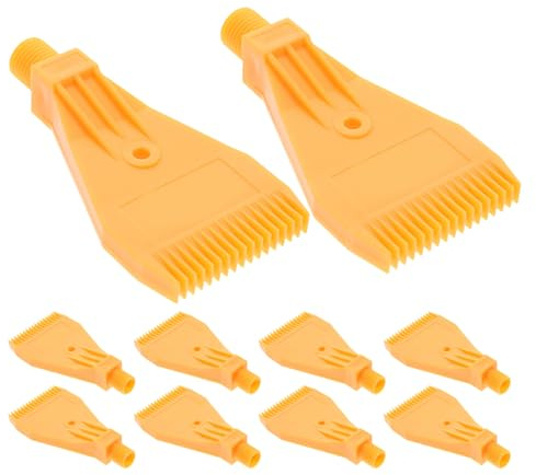 FOMIYES 10 Stück /4 Zoll Flacher Druckluftschlauch mit Einzelner Bohrung Gelber Kunststoff Duckbill Düse für Kompressor Gleichmäßiger Strahl und Universeller Schnellverschluss