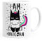 MoonWorks Kaffee-Tasse Einhorn Unicorn Batcorn einfarbig weiß Unisize