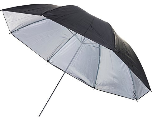BRESSER BR-BS110 Paraguas Reflector Negro/Plata 110cm