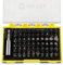 Hiltex 10060 Sicherheits-Bit-Set mit magnetischem Verlängerungsadapter, 61-teilig | 1/4 Sechskantschaft | CR-V-Stahl