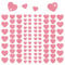 Oblique-Unique® 106 Herz Aufkleber mit Glitzer Effekt in Rosa Selbstklebend Herzen Sticker Scrapbooking Basteln Verzieren Deko