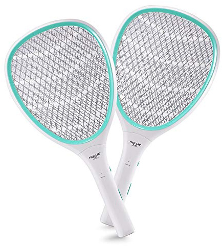 Faicuk 2 Pack Bug Zapper Racket Electric Fly Swatter | Mosquito Zapper Racket For Indoor & Outdoor Use, AA Battery Operated, Light Weight