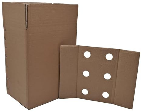 Cardboard Bottle Boxes with Dividers - Box Home Brew Wine Beer Cider 6/12 Bottles (6 Bottle, 5)