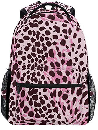 Leopardato Rosa Zaino per Bambini Studente Scolastico Zaino da Bookbag Borsa Del Libro per Viaggio Teenager Ragazze Ragazzi Capretto
