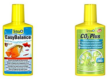 Tetra EasyBalance, Langzeitpflege für biologisch gesundes Aquariumwasser, 250 ml Flasche & CO2 Plus flüssiger Kohlenstoff-Dünger für prächtige Aquarienpflanzen, 250 ml Flasche