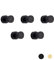 BVL Black Robe Hook Brass Robe Hook Glue Adhesive Bathroom Robe Hook Coat Hook Clothes Hook for Bathroom and Kitchen,5 of Packing