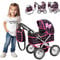 Kinderplay Puppenwagen ab 2 Jahre, Kinderwagen Puppen - Leichte und Stabile Konstruktion, Kinderpuppenwagen ab 3 Jahre, Höhenverstellbar von 33 bis 63 cm, KP0261R