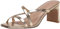 The Drop Amelie Sandalias de Tacón con Punta Cuadrada para Mujer, Oro, 39 EU