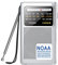 Greadio NOAA Weather Radio, AM/FM Battery Operated Transistor Portable Radio with Best Reception,Stereo Earphone Jack,Powered by 2 AA Battery for Emergency,Hurricane,Running, Walking,Home (Silver)