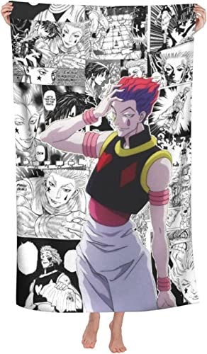 Hisoka Strandtuch Hunter Badetuch Kinder AnimeFans Handtuch-Strand Microfaser Handtücher leicht und schnelltrocknend Groß (200x100cm, Hisoka1)
