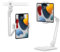 Twelve South HoverBar Duo (2nd Gen) for iPad/iPad Pro/Tablets | Adjustable Arm with New Quick-Release Weighted Base and Surface Clamp Attachments for Mounting iPad (White)