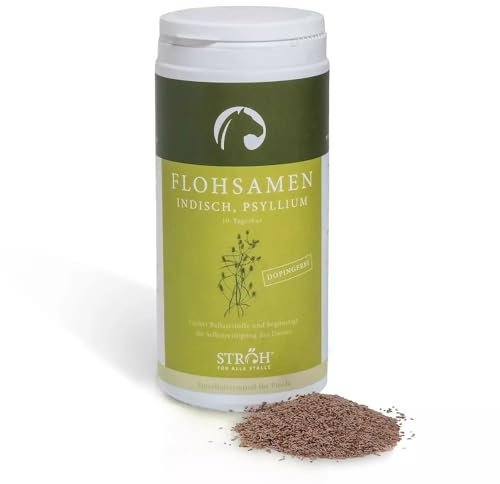 STRÖH Indische Flohsamen Pferd (500g) • Flohsamenschalen für Pferde • Natürliche Ballaststoffe • Bei Verdauungsproblemen & zur Darmsanierung