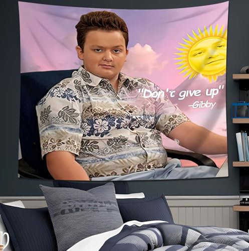 QGHOT Gibby Meme Wandteppich, lustig, Flagge für Studentenwohnheim, Männer-Höhle, Wanddekoration für Studentenwohnheim, Wohnzimmer, Schlafzimmer, Mädchen, Jungen, Poster, 152,4 x 127,7 cm