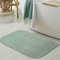 Waschbarer Designer Badezimmer Teppich – abgerundete Ecken – grün, 80x120 cm