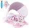 NYOBABE Unicorn Baby Swimming Float for 6-36 Months,Inflatable Baby Pool Float Anti-Flip Tail & UPF50+ Sun Canopy,Baby Swimming Ring for 6 9 12 18 24 36M,Adjustable Waist Baby Neck Float Ring Pink S