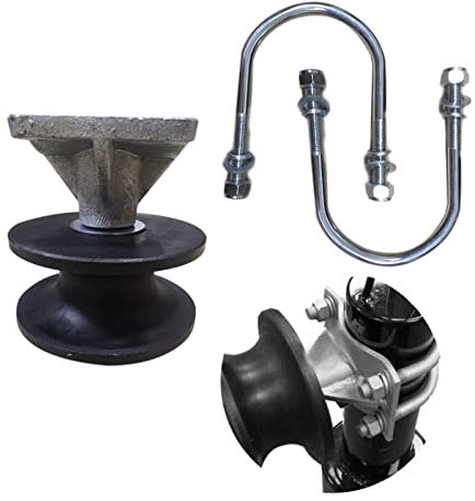 10,2 cm runder Pfosten, 6,4 cm Kettengliederzaun, Torrahmen, freitragende Torräder, freitragende Rutschtore, freitragende Torrollen (rund)