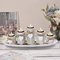 Yorkmills Candle Holder Set with Wooden Tray, Tealight Holders Vintage Candlestick Holder, Table Centerpiece Home Decor Living Room Bedroom Decoration Wedding Birthday Christmas Party Ornaments