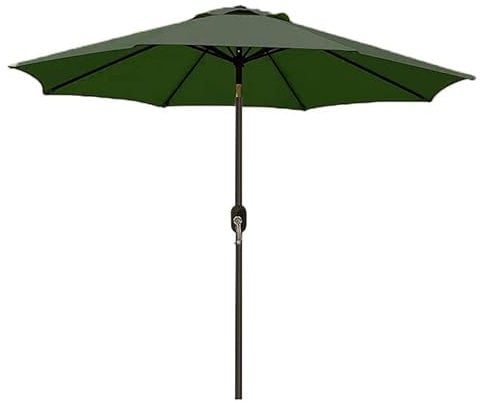 Arreditaly Ombrellone Da Giardino Parasole Per Balcone Con Air Vent Inclinazione Regolabile Apertura A Manovella Anti UV Impermeabile Per Mare Spiaggia Piscina Terrazzo 2.7 M (Verde)