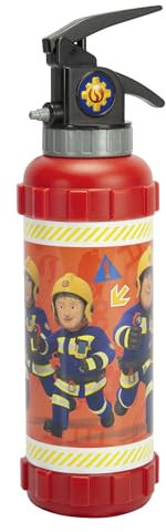 Simba 109252597 - Feuerwehrmann Sam Feuerlöscher Wasserspritzer, mit wasserfester Banderole, 27cm, Tankvolumen 620ml, Reichweite 5m, ab 3 Jahren