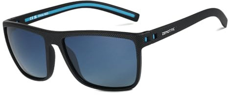 ZENOTTIC Sonnenbrille Herren Polarisiert Leichte TR90 Rahmen UV400 Schutz Quadrat Sonnenbrille