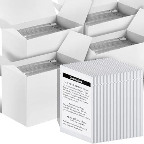 Sliner 200 tarjetas limpiadoras de lector de tarjetas de crédito Cr80 para limpieza de escáner de doble cara, tarjetas de limpieza de terminales de deslizamiento POS, tarjetas de limpieza para