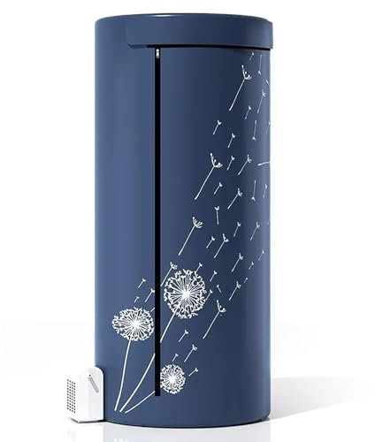 Sèche-linge portable, sèche-linge électrique, séchoir à air chaud ventilé pliable, séchoir à linge chauffant, avec minuterie, air chaud à 360°, mini séchoir à linge 1000 W avec couvercle et support