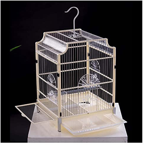Tragbarer Vogelkäfig aus Edelstahl – extra kleine Finken, Kanarienvögel, Voliere, Schmiedeeisen, Transportkäfig für Haustiervögel, Vogelkäfig