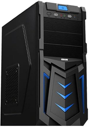 Caja ATX Ordenador Pc Gaming de Sobremesa Exeom® Devil Azul USB Frontal S/Fuente