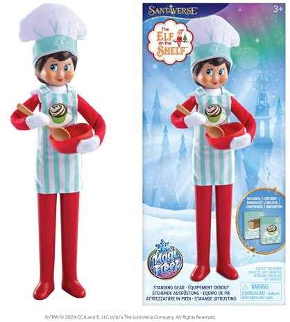 The Elf on the Shelf® - MagiFreez™ Weihnachtsbäckerei | Outfit mit Kochmütze, Schürze & Backzubehör | Scout Elf Accessoires