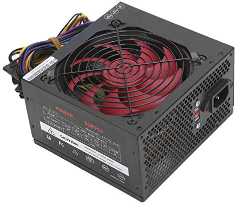Computer-Netzteil, Modular, 250 W, für PC-Zubehör, Roter Lüfter, Handbuch, ATX-Elektronik, Computer-Zubehör, Komponenten, Interne Netzteile mit 4,7-Zoll-Kühlung, 20 4-polige