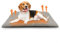 XIAPIA Selbstheizende Decke Katze & Hunde, Flauschig Selbstwärmende Katzendecke ohne Kabel, Wärmedecke Heizdecke ohne Strom, Washbar Thermodecke Katzenkissen (Grau-Fleece, 90 * 60)