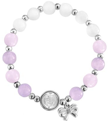 APMGONT Armband Damen, Perlenarmband Damen, Armband Perlen Damen, NatüRliches Armband Mit Katzenaugenstein, Katzenaugen Kristall Armband, Geschenke FüR MäDchen Teenager Frauen (Rosa B)