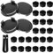 LongZYU 24 Tapones Tornillos Ruedas Coche 17 mm y 4 Tapa Bujes OD 60mm ID 56mm ABS Tapas Llantas Seat Cubierta Tuerca Ruedas Hexagonal para VW Au Automóviles con Juego de Herramientas de Extracción
